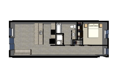 One Bedroom (662sf - 714sf)